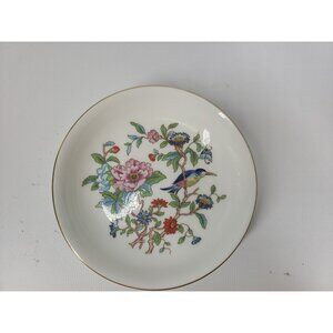 Aynsley Pembroke Candy Dish Round Sweet Meat Birds Flowers Bone China
